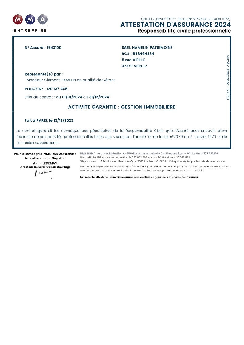 Attestation de Garantie 2024 - G_2