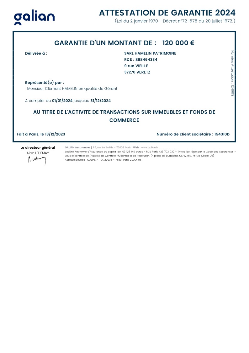 Attestation de Garantie 2024 - T_1